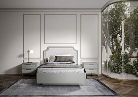 Кровать двуспальная Montreal серый с подъемным механизмом 160х200
